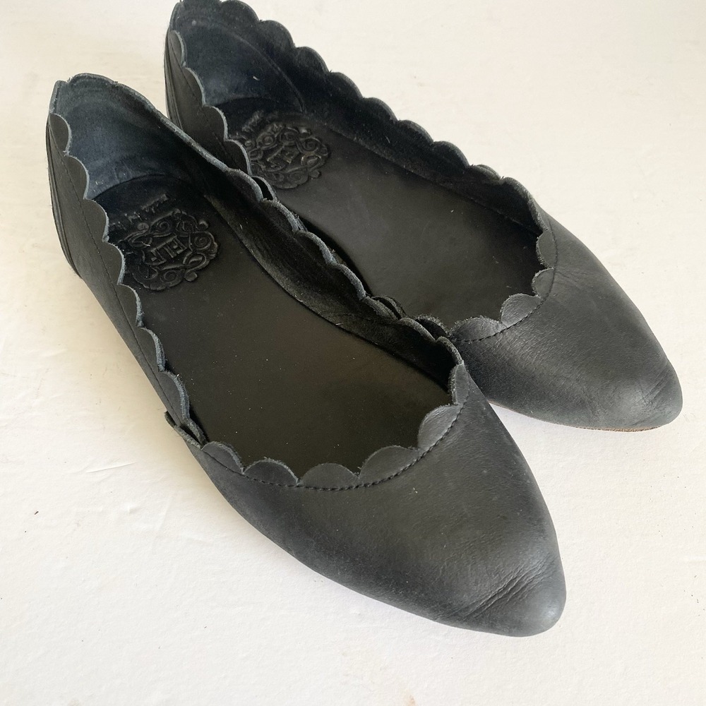 Bali Black Scalloped Flats
